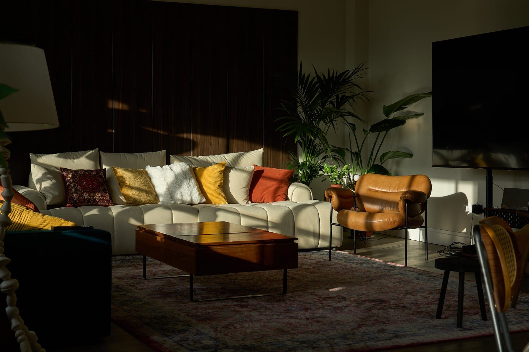 The Designer's Penthouse lounge area set up for portrait, interview, and hybrid productions.