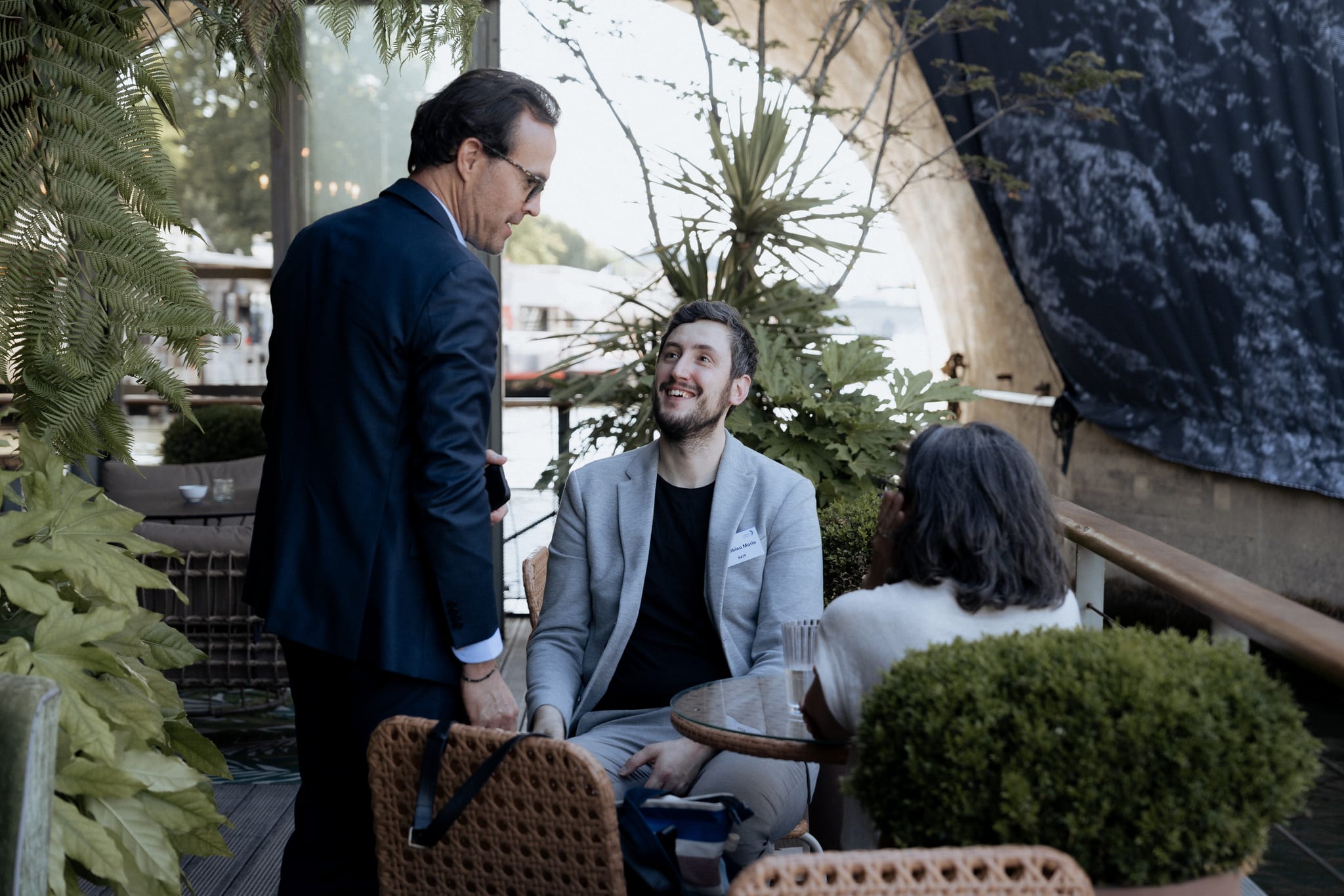 Executive portrait taken at the Diligent LinkedIn atelier on a barge beside the Pont-Neuf in Paris
