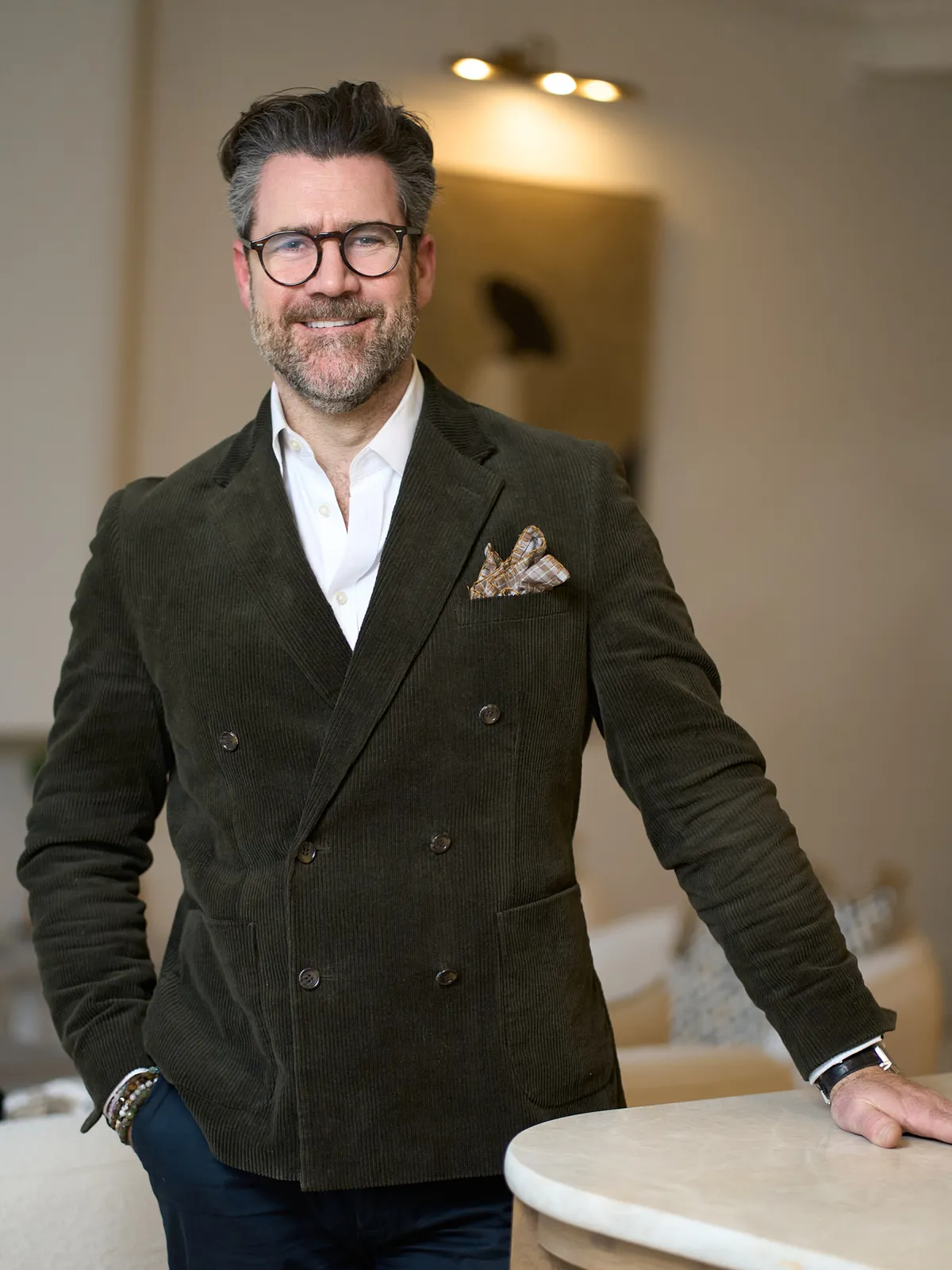 Editorial press portrait of a Sotheby's director, photographed in London for media and institutional use.