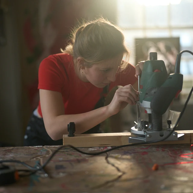 Still from Yaëlle Béatrix studio film for her Burgh House exhibition in London